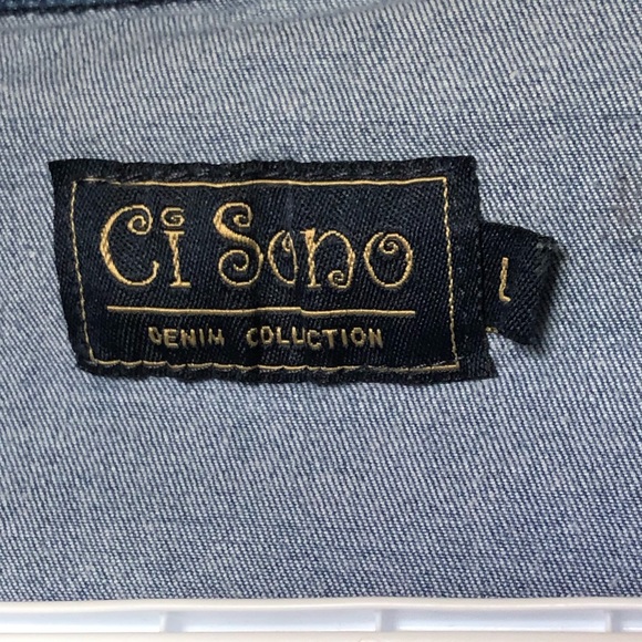 Ci Sono Faux denim Button down shirt - Picture 4 of 7